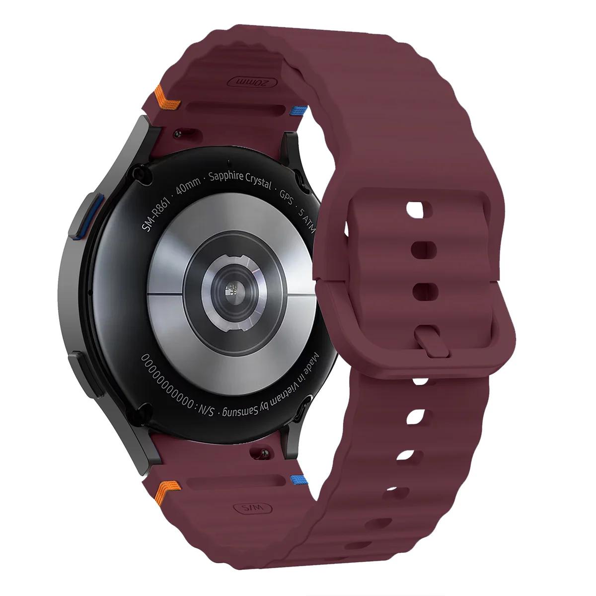 

Оригінальний силіконовий ремінець для Samsung Galaxy Watch 7 FE 6 4 Classic 5 pro 44mm 40mm 43mm 47mm 45mm Bracelet Galaxy Watch6 7 Strap 6 Classic 47mm 43mm вина червоного кольору