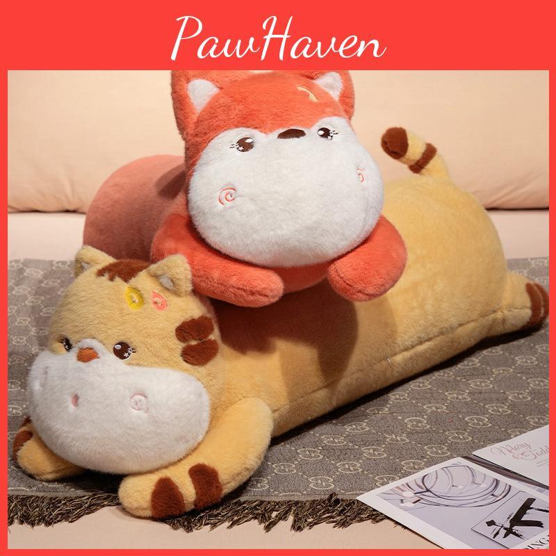 Animal Long Cartoon Hugging Pillow With Husky Cat Bunny And Fox Childrens Day