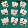 Fashion 6Pcs/Set Christmas Earrings for Women Girls Drop Oil Christmas Bell Elk Christmas Tree Santa Claus Earring Jewelry Gift