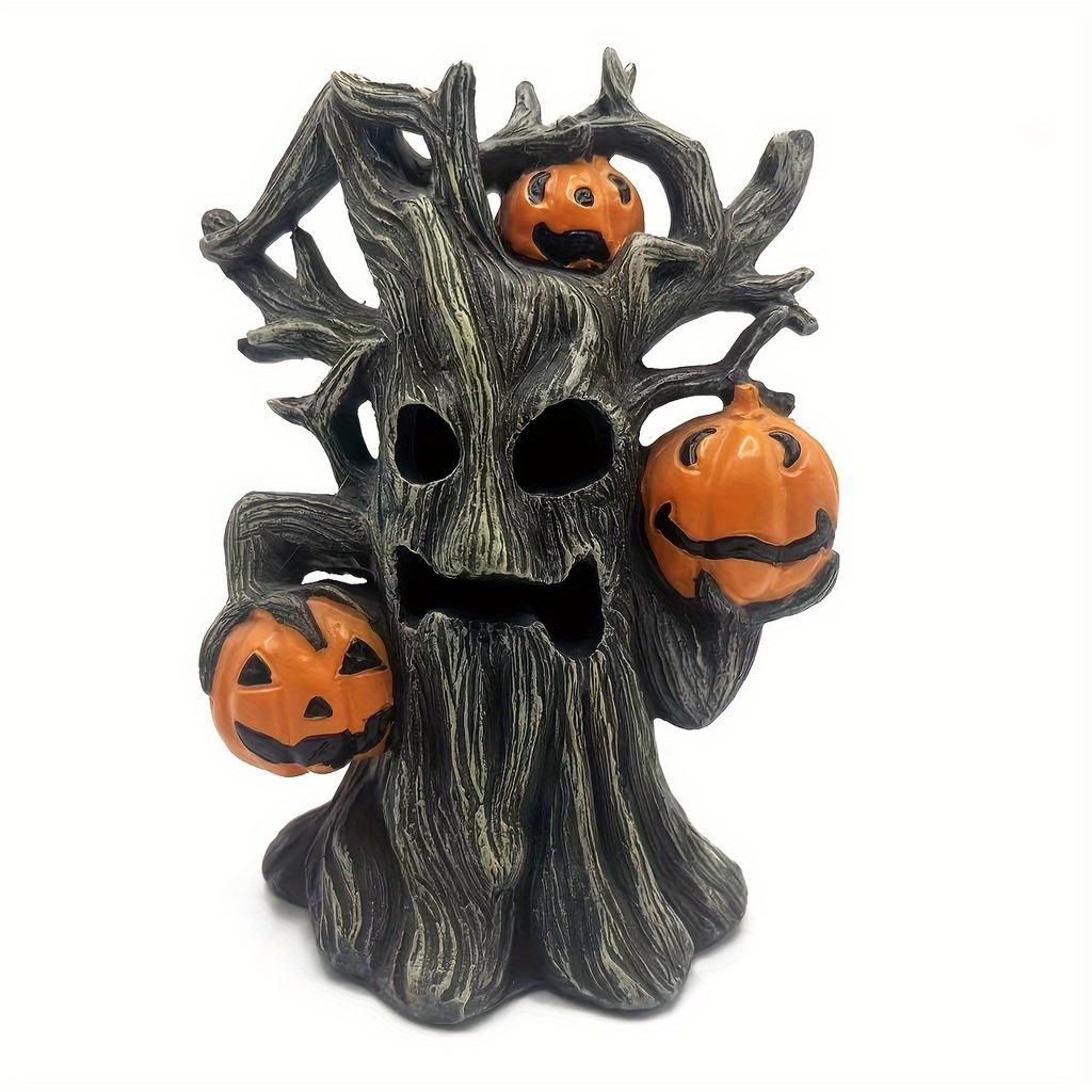 Halloween Pumpkin Tree Monster Figurine,Vintage Resin Statue for Home,Office Decor, Perfect for Holiday Display for Christmas,halloween decorations