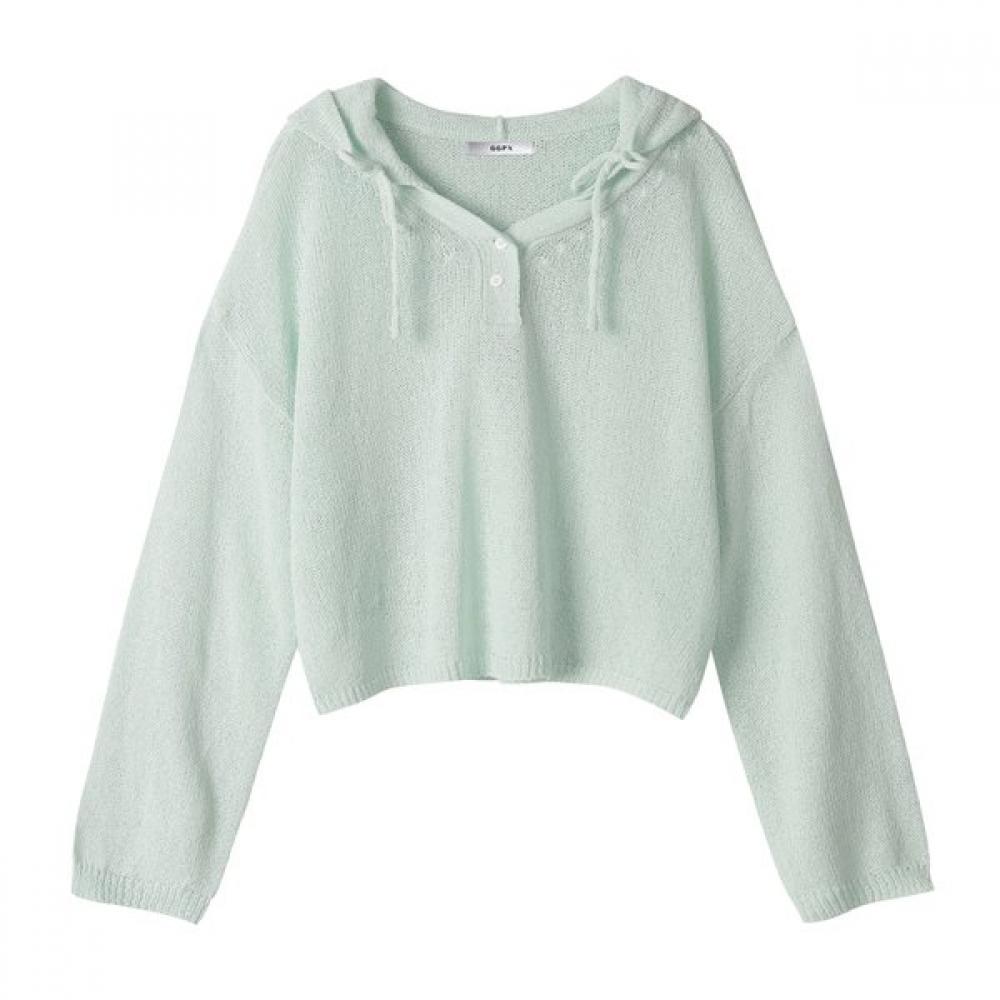 GGPX New York Summer Boucle Hooded Knit Gq3kp015f