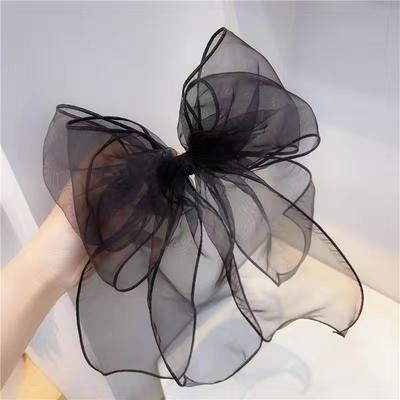 Sommer Große Organza Haarschleifen-Clips für Frauen Koreanische Ins Schleife Pferdeschwanz Haarspangen Mode Haarspangen Haarschmuck