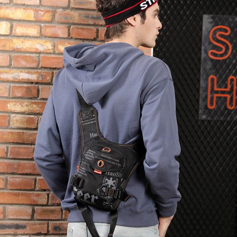 Männer Wasserdichte Nylon Drop Bein Taschen Oberschenkel Hüfte Bum Gürtel Tasche Taille Fanny Pack Jungen Reisen Reiten Motorrad Umhängetaschen