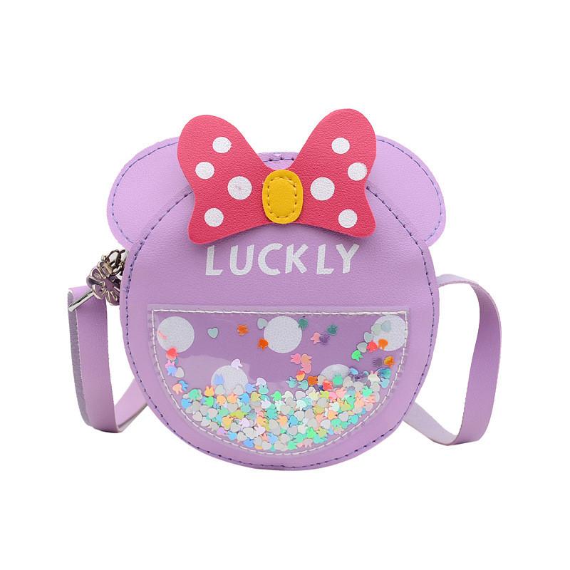 Butterfly Knot Letter Playful Mini Pattern Kids Shoulder Bag Girls Use Daily