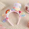 Birthday Atmosphere Girls Headband Party Supplies Colored Torsion Bar Hair Accessory Creative Hair Hoop Pography Props