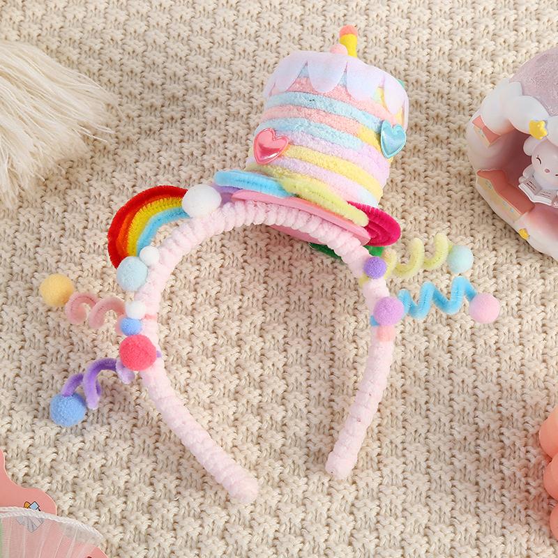 Birthday Atmosphere Girls Headband Party Supplies Colored Torsion Bar Hair Accessory Creative Hair Hoop Pography Props
