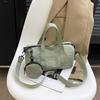 Casual Simple Handbag, Textured Shoulder Bag, Large Capacity, Beautiful Cross-body Travel Fitness Bag
