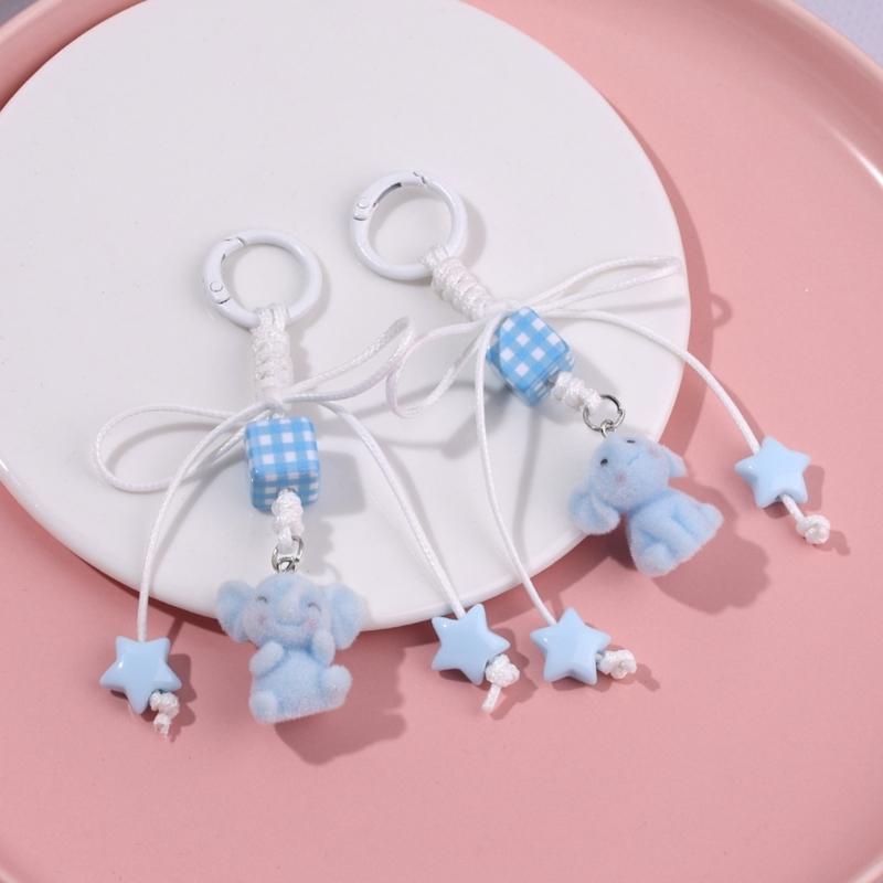 Braided Rope Keychain Elephant Bag Pendant Charm Fashion Backpack Accessories for Handbag,Purse Decorations Gifts