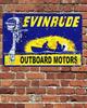 Evinrude Outboard Motors Sign Aluminum Metal Rustic Retro Aged