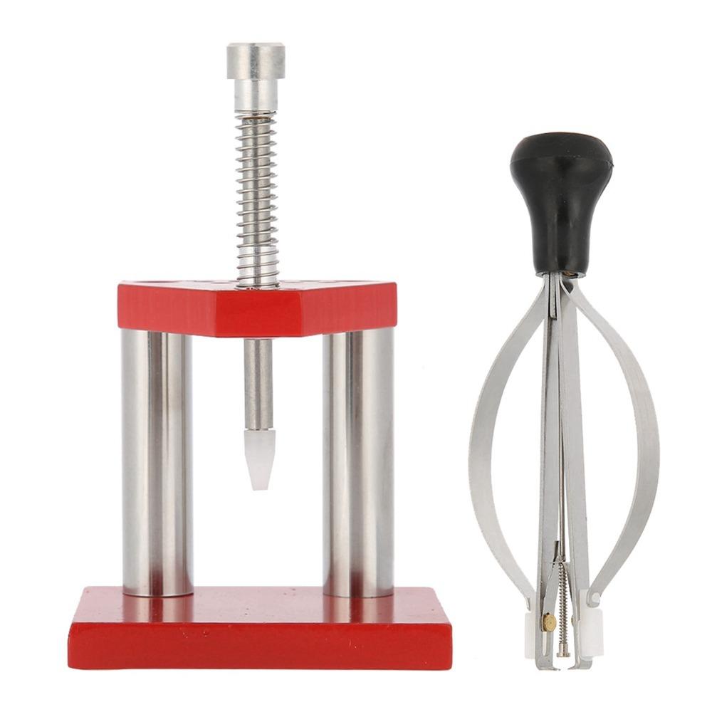 Red Watch Hand Puller Alloy Steel Watch Hand Set Fitter Full Set Watch Hand Plunger Watch Repair