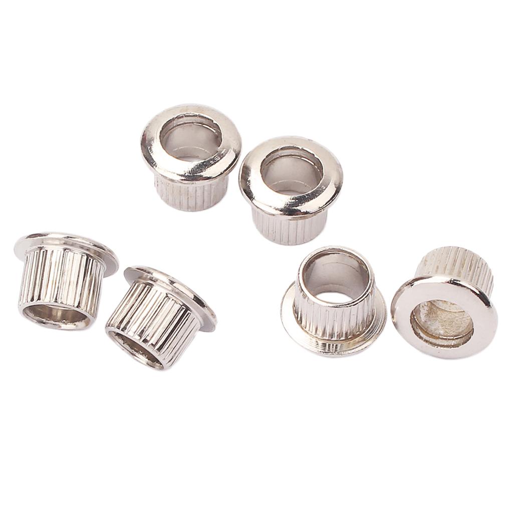 

Guitar Bushings Vintage Style Steel Adapter Ferrules for Electric Guitar Tuning Pegs Microtuning Accessory серебряный