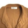 Ausgezeichneter Zustand 90er Jahre Vintage TRICOSA 100% Wolle Langarm Hemdblusenkleid 40 L Damen Braune Schulterpolster(GEBRAUCHT)