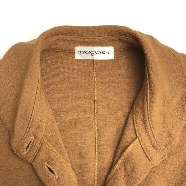 Ausgezeichneter Zustand 90er Jahre Vintage TRICOSA 100% Wolle Langarm Hemdblusenkleid 40 L Damen Braune Schulterpolster(GEBRAUCHT)