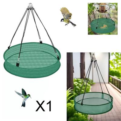 Hanging Bird Feeder Feeding Dish Tool Large Capacity Premium with Metal Hooks for
