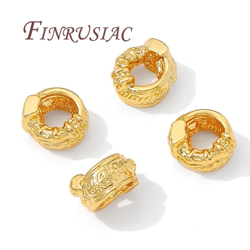 8mm*5mm 18K Gold Plated Spacer Beads For Bracelets,Necklace Beads,Metal Bead For Jewelry Making Supplies DIY Accessories