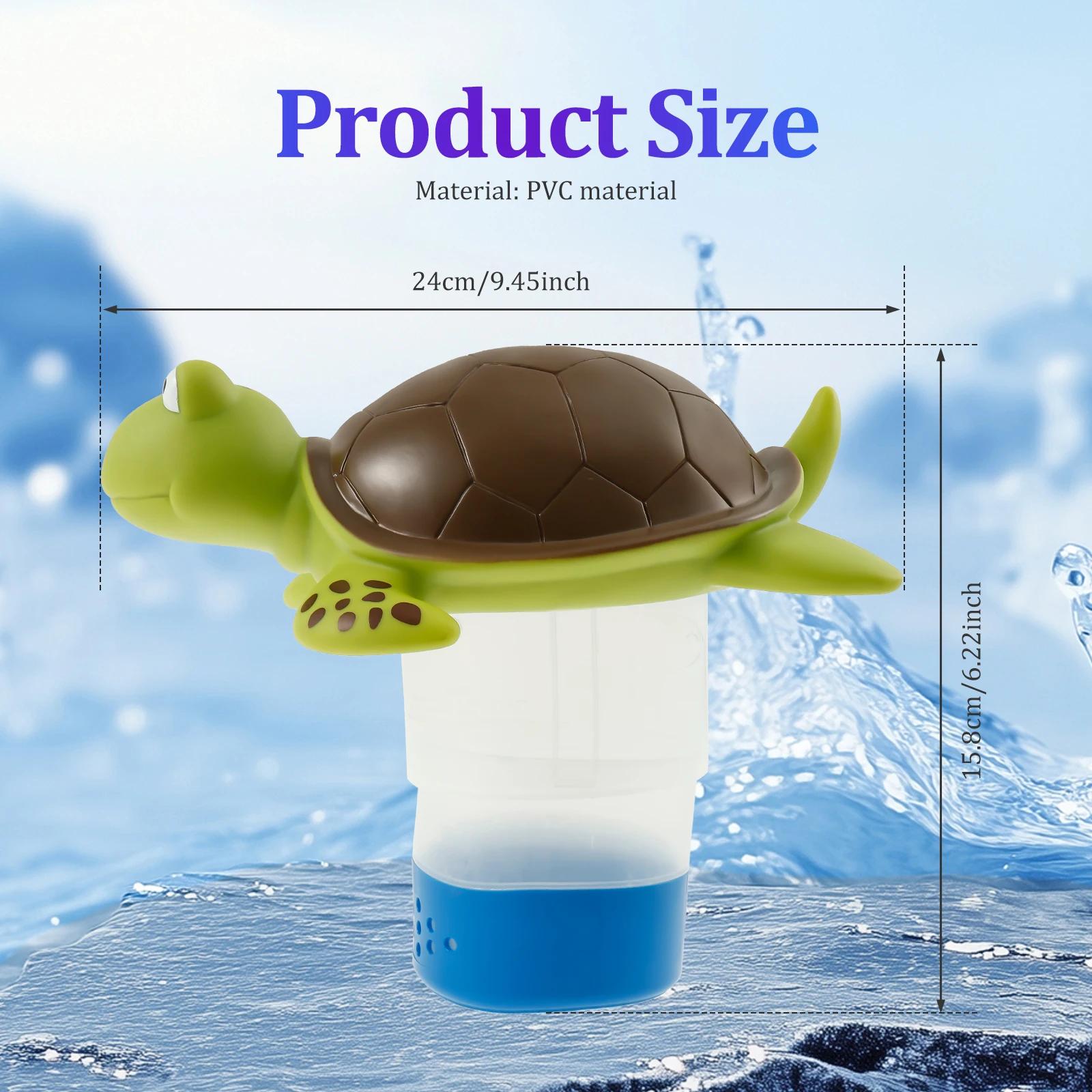 Поплавок для хлора в бассейне Пластиковый Большой емкости Плавучий дозатор хлора Регулируемый Черепаха Хлоратор Принадлежности для чистки бассейна