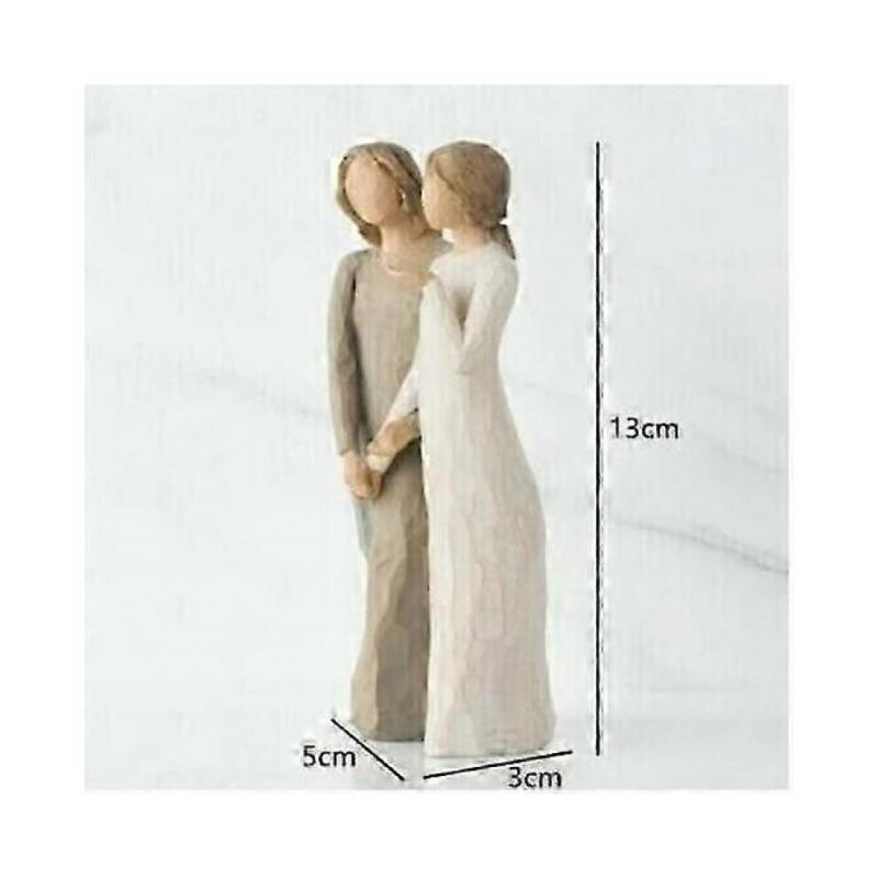 Willow Tree Moje sestra Soška ručně malovaná pro domov kancelář 1ks, vícebarevná)