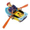 Row Boat Decor Iron Innovative Multifunctional Vintage Miniature Wind Up Toy Tabletop Row Boat Ornament for Filming