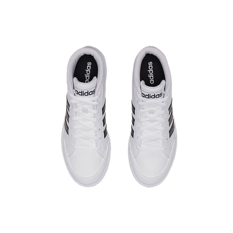 Adidas Neo Vs Set Mid Retro Durable High-Top Skate Shoes Men Skate Shoes White Black FY3042