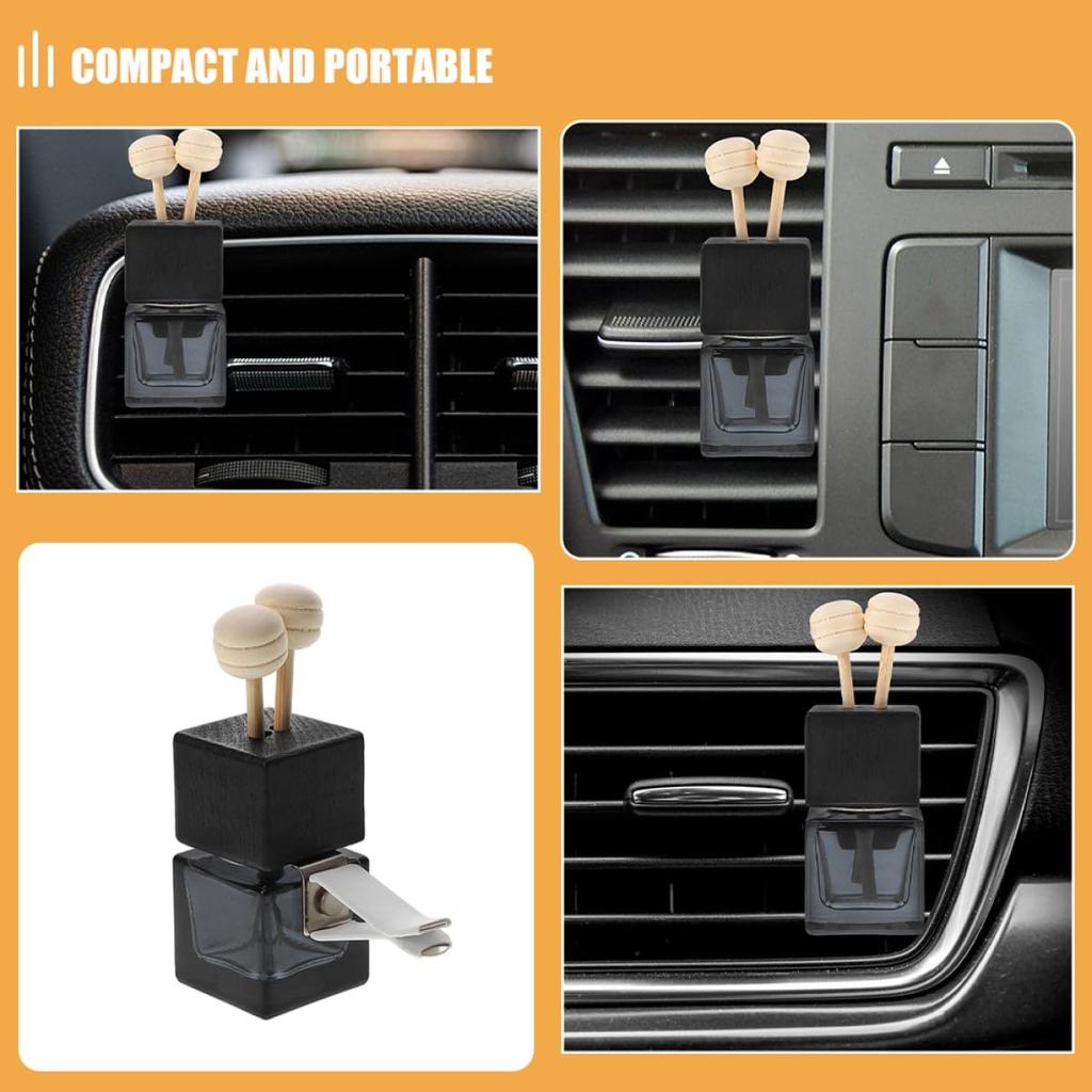 JUMPLAWN 2pcs Car Air Conditioner Bottle Car Aroma Hanging Bottle Air Vent Aromatherapy