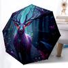 AnimalsElves Pattern Pattern New Style Umbrella, 1 Piece Automatic Folding Umbrella, Portable Travel Umbrella, Outdoor Umbrella, Birthday Gift