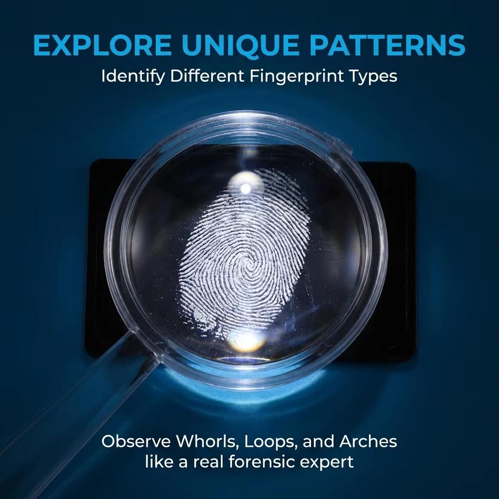 Discover Intime Fingerprint Collection Authentication Science Experiment Diy Detective Observation Teaching Aids Puzzle Toy For Students Gift