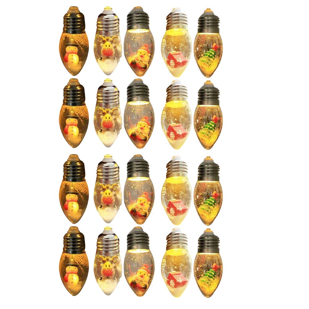 LED Christmas Light String Holiday Decoration Light Vintage Snowman Atmosphere Light Room Garden Pendant Light Wishing Bottle