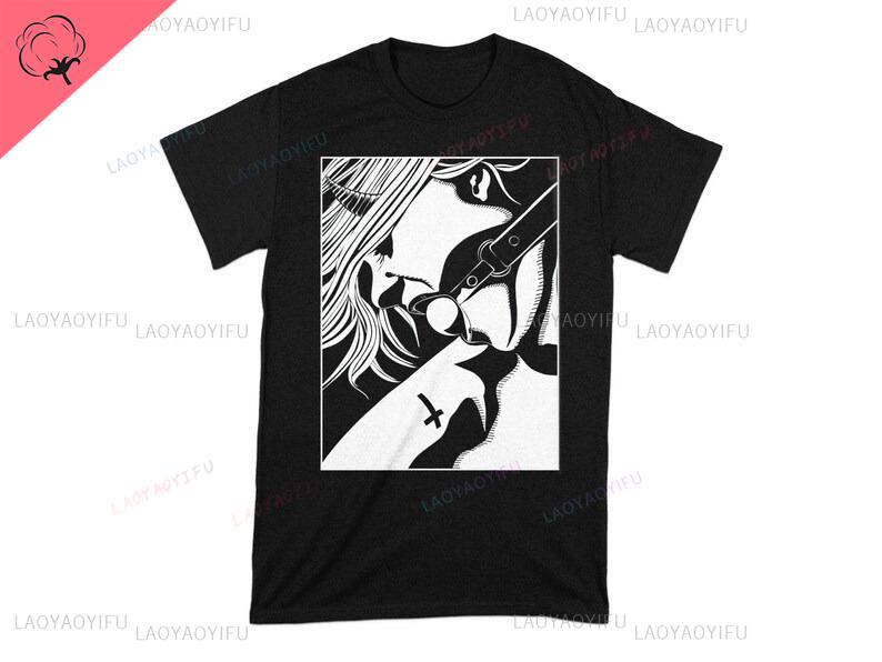 Bad Sinner Nun Unholy Nun Unisex Printed Unique Tshirt Allmatch Stretchy Shortsleev Casual Oneck Tops Loose Aesthetic Tshirt