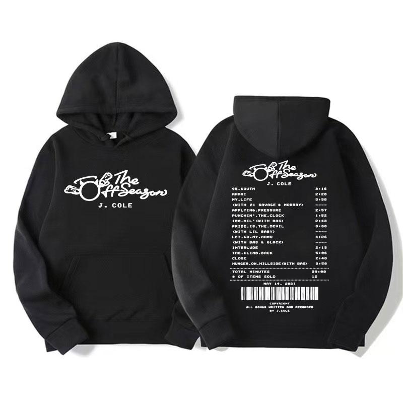 J Cole The Off-Season Album Double Sided Print Hoodie Men's Women Vintage Rap Y2K Graphic Sweatshirts Hip Hop Hoodies Streetwear