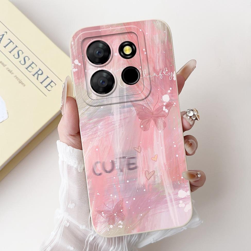 For ITEL A60s A662LM Case For ITEL A60 Cover Silicone Luxury Fashion Flowers Kawaii Girl Cute Shockproof Phone Case Bumper