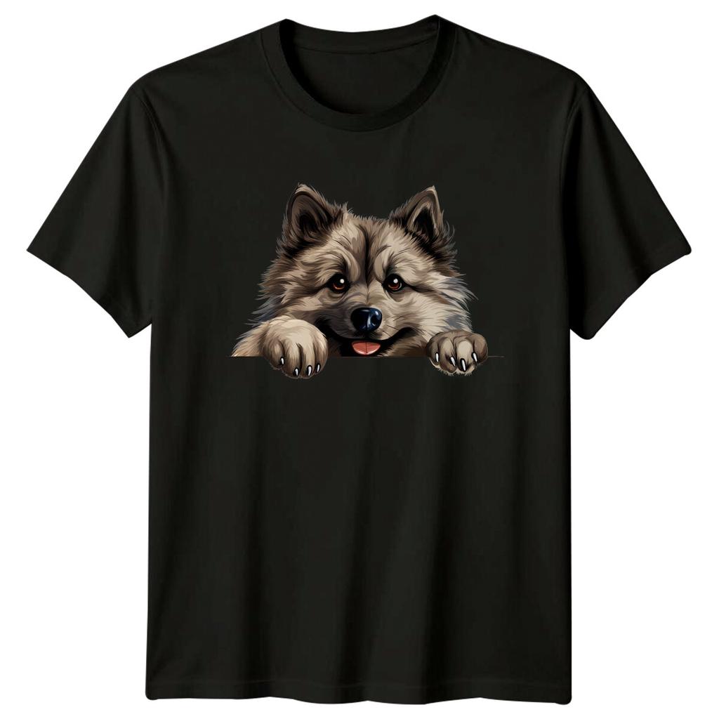 Cute Keeshond Dog Breed Peekaboo TShirt Dog Lover Tee