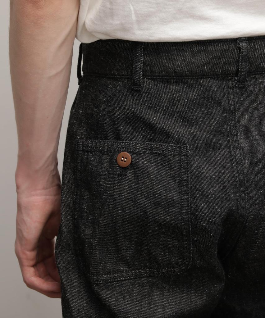 Schott NYC JAPAN NEP DENIM FIELD PANTS, Men's, Size 36, Black, 782-4111007