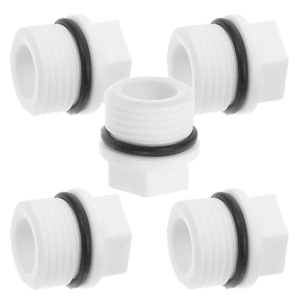 5Pcs Male Thread Ppr Pipe Plug End Connectors Garden Hose Sprinkler Water Cap Garden Hose Plugs