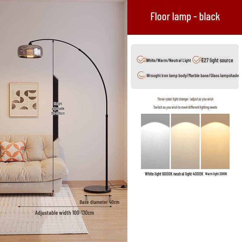 Minimalist Italian-Style Fishing Floor Lamp: Modern Luxury Bedside & Living Room Lighting