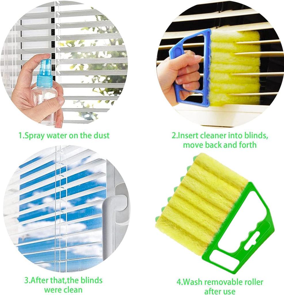 1/2 Pcs Blind Cleaner Held Blind Duster for Wood Dlinds Mini Duster Brush Blind Dust Cleaner Venetian Shades Brush Window