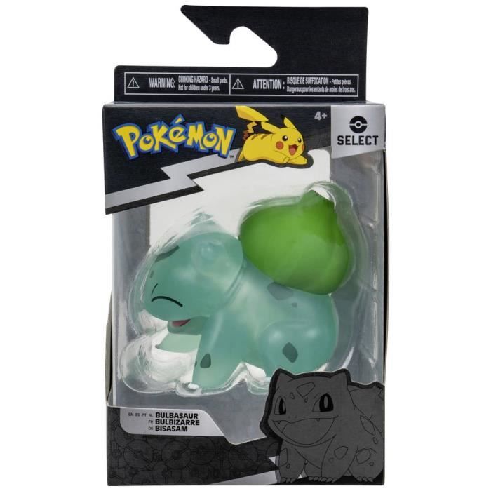 Figurine à collectionner - jazwares - bisasam - 7,5 cm - transparent - pokémon