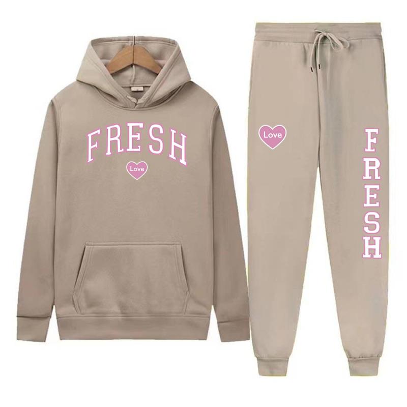 2023 Nový Y2K svetr Set Letter Love Print LOVE Print Street Hip Hop Mikina Set Pulovr Atletické oblečení Podzim/Zima Legíny Běžné Set Unisex