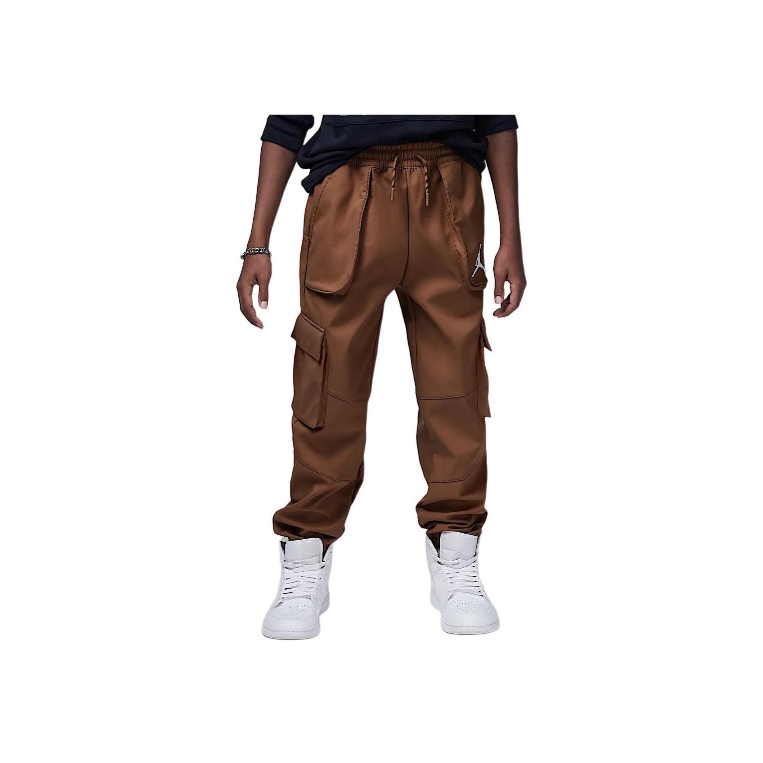 

Jordan Зауженные брюки-карго с флисовой подкладкой и шнурком, детские брюки темно-коричневого цвета FZ1966-258 XL