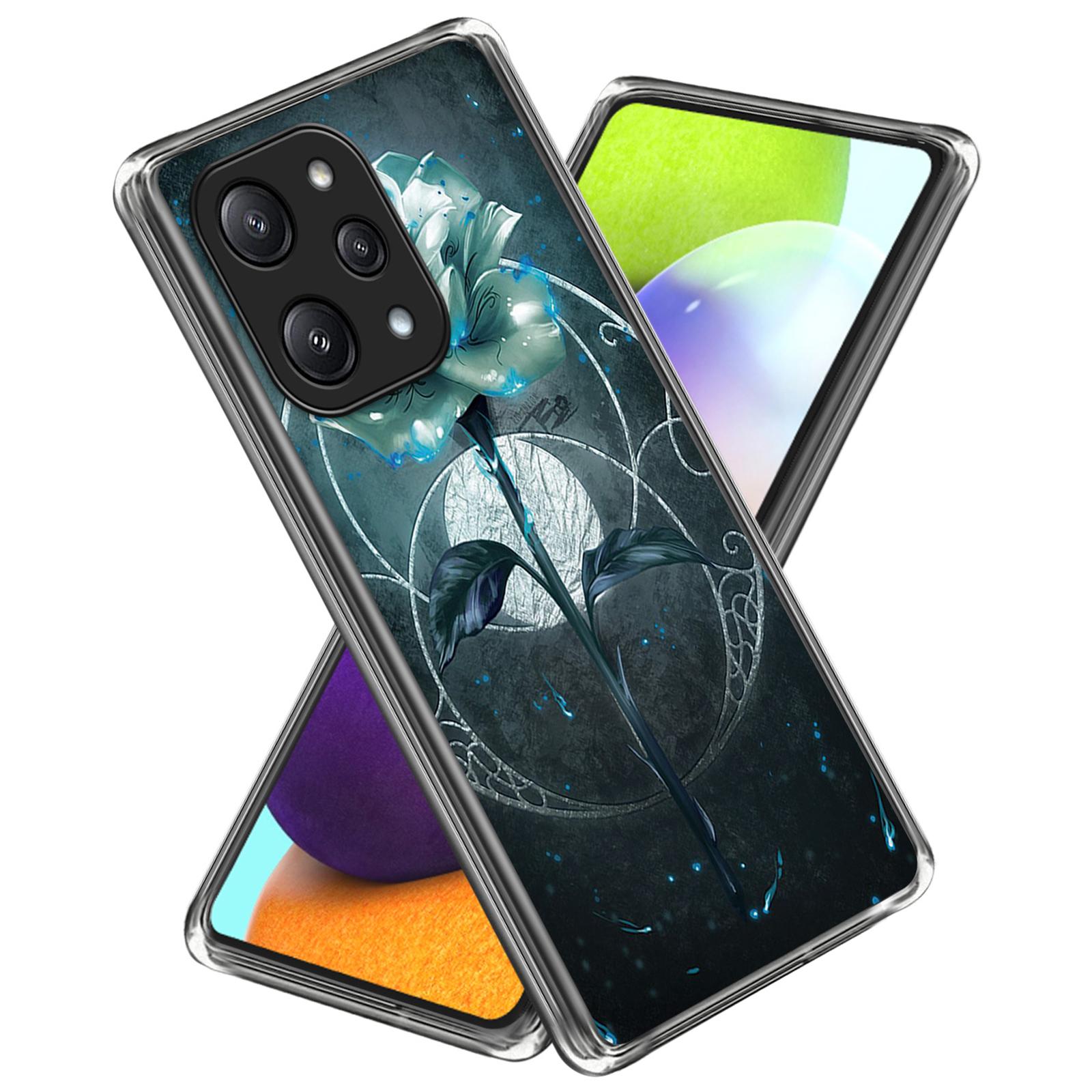 

For Xiaomi Redmi 12 5G (Global)/Poco M6 Pro 5G Case Pattern Printing TPU Phone Cover Rose