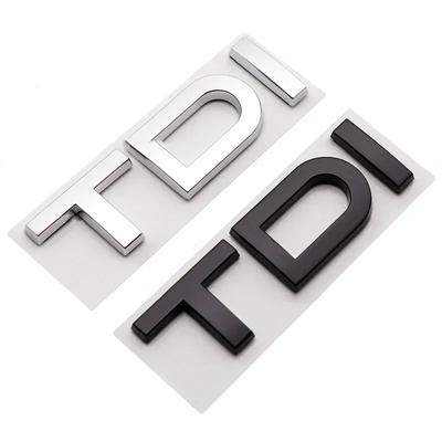 For RS3 1Pc 3D ABS Black TDI Logo Letters Car Trunk Emblem Badge For Audi A3 A4 A5 A6 A7 A8 Q2 Q3 Q5 Q7 Q8 TDI Sticker Accessories