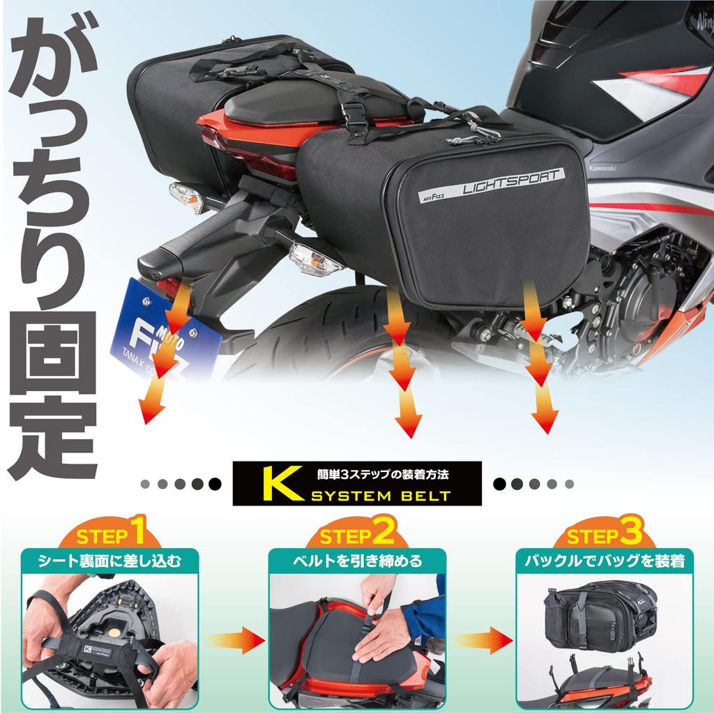 TANAX MOTOFIZZ Side Bag Light Sport Side Bag Black MFK-262