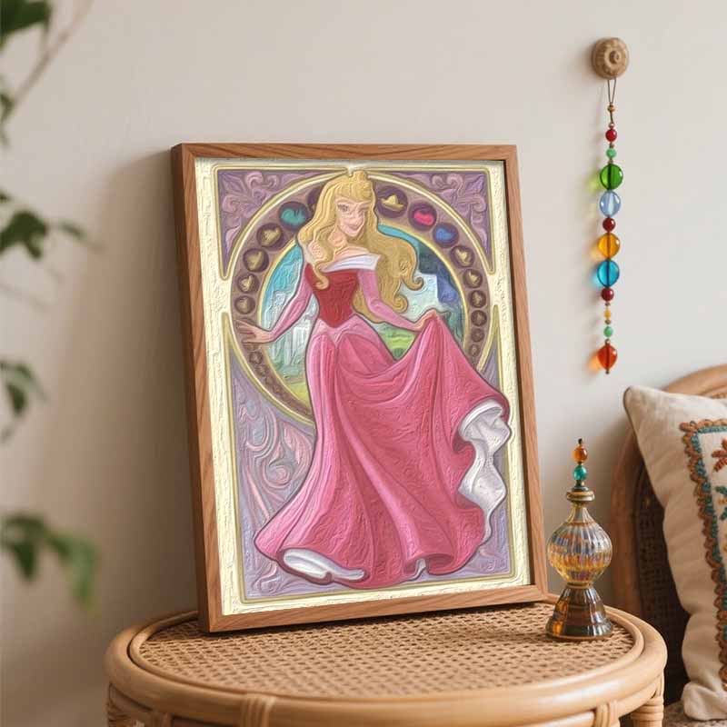 Disney Sleeping Beauty Princess Aurora Oil Paint by Numbers Painting Kit Handmade Diy Home Decor Gifts Wall Art Canvas Unique Painting