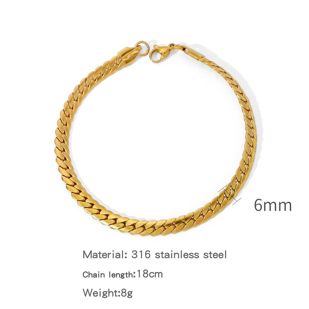 Titanstahl Europäisch-Amerikanisches Unisex Glattes Armband - Leichter Luxus Galvanisierter Schmuck