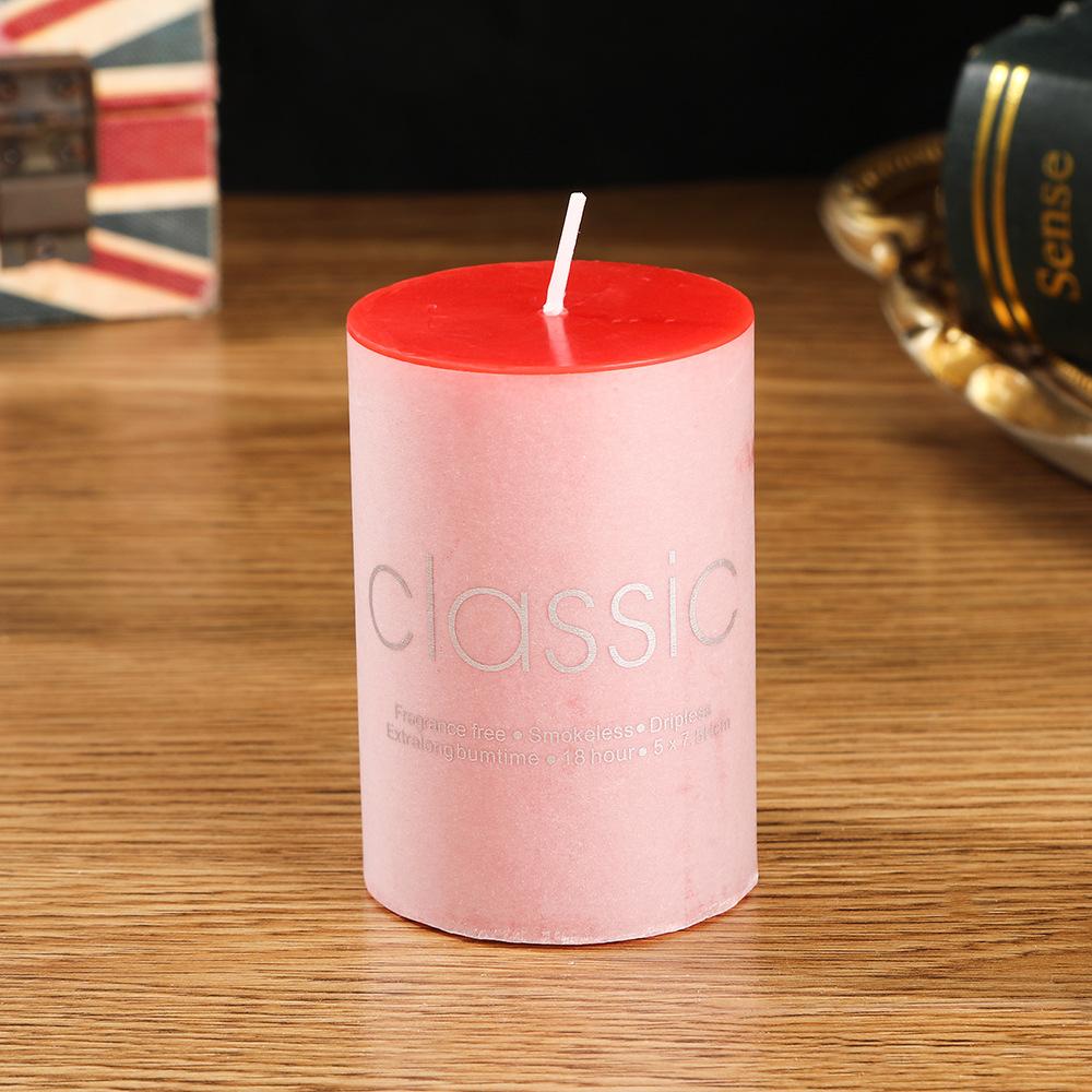 

Классическая европейская красная большая цилиндрическая свеча без запаха романтическая свадебная гостиничная декорация толстая свеча Red 7 * 10cm