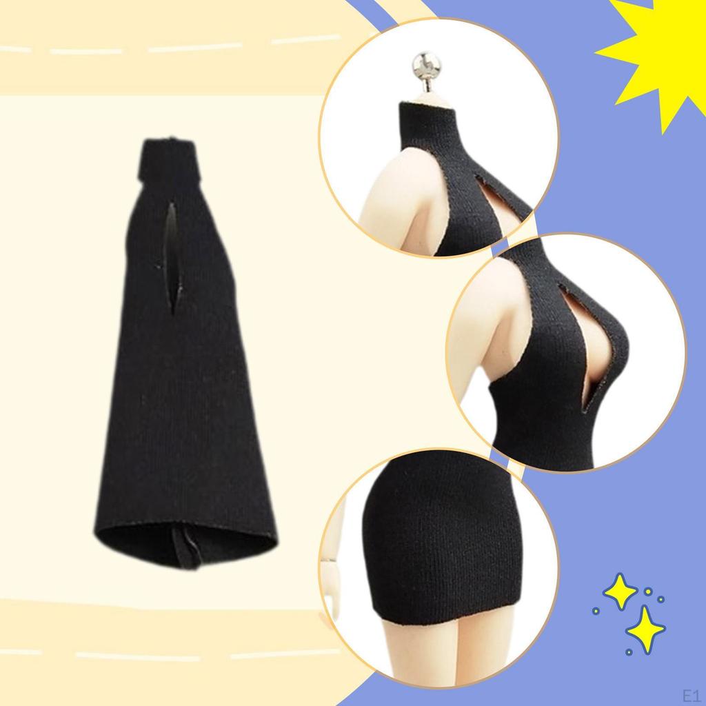 1/12 Action Figure Clothes Doll Costume Accessories Mini Dress Trendy Up Women for 6 Inch