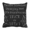 Creative Halloween Happy Letters Digital Printing Short Plush Pillow Covers for Car Sofa Office Cushion Cover Home Goods