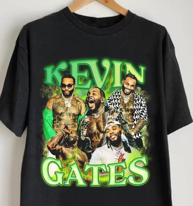 Vtg Kevin Gates Gift For Fans Cotton Black Full Size Men Women  DI151 Unisex T-Shirt XXXXL