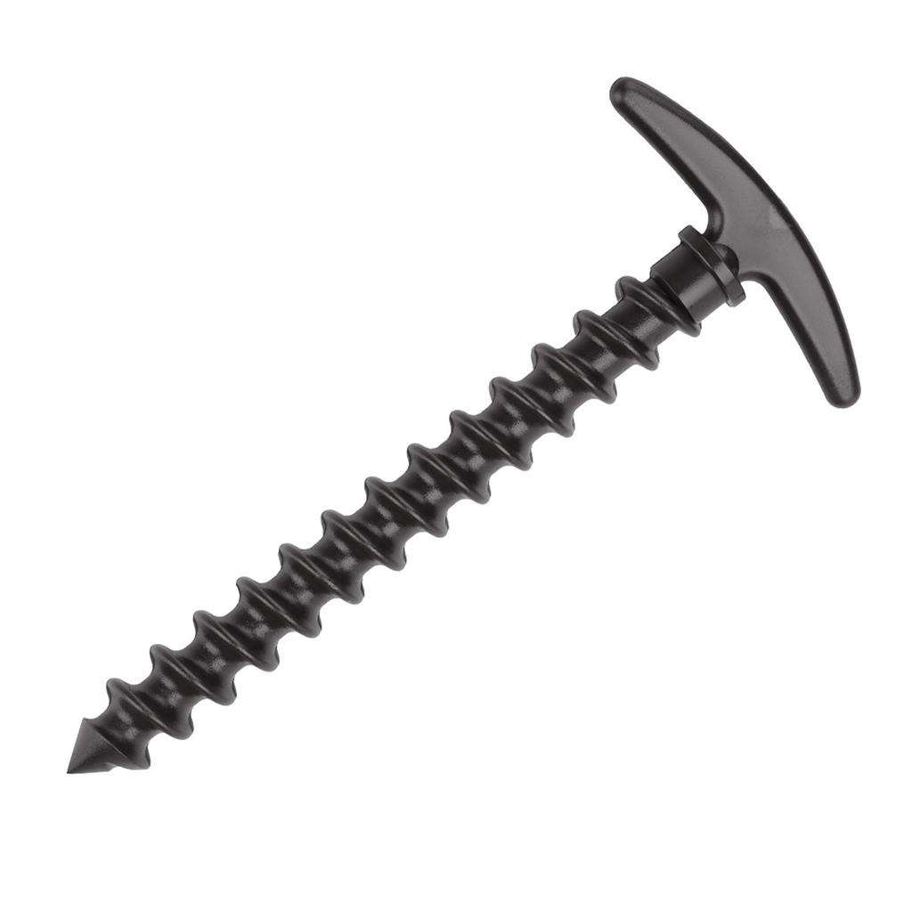 5pcs Nylon Outdoor Camping Trip Tent Peg Ground Nails Screw Nail Stakes (Black)