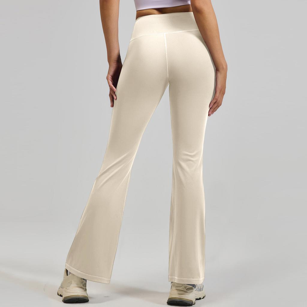 Womens Pants Casual Pants With Pockets Pull Flare Slacks High Waist Stretchy Trousers