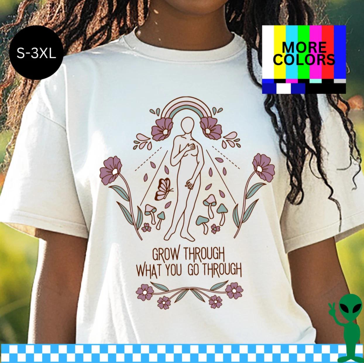 Grow Through What You Go Through Shirt S-3XL Unisex Short-Sleeve XL